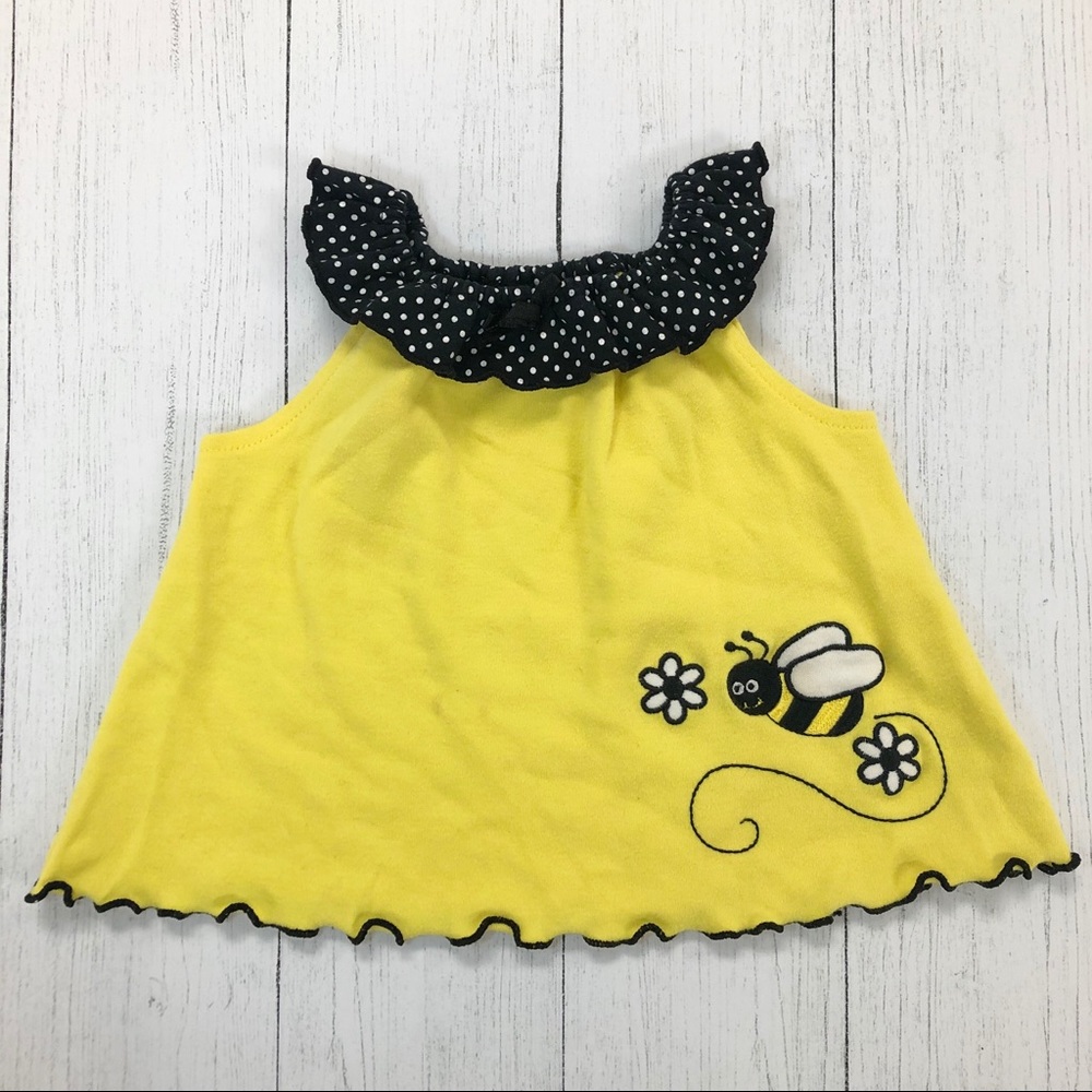 BOGO Kidgets Bumble Bee Flower & Polka Dot Top 3-6M